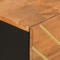 Thumbnail for Beistellschrank Braun und Schwarz 40x33,5x75 Massivholz Mango