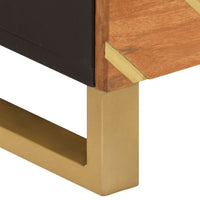 Thumbnail for Beistellschrank Braun und Schwarz 40x33,5x75 Massivholz Mango