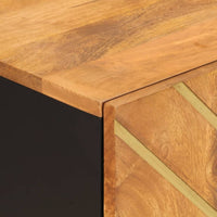 Thumbnail for Beistellschrank Braun und Schwarz 40x33,5x75 Massivholz Mango