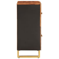 Thumbnail for Beistellschrank Braun und Schwarz 60x33,5x75cm Massivholz Mango
