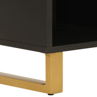 Thumbnail for Beistellschrank Braun und Schwarz 80x33,5x75 Massivholz Mango