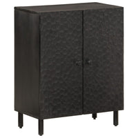 Thumbnail for Beistellschrank Schwarz 60x33x75 cm Massivholz Mango