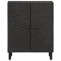 Thumbnail for Beistellschrank Schwarz 60x33x75 cm Massivholz Mango