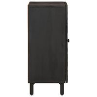 Thumbnail for Beistellschrank Schwarz 60x33x75 cm Massivholz Mango
