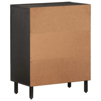 Thumbnail for Beistellschrank Schwarz 60x33x75 cm Massivholz Mango