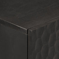 Thumbnail for Beistellschrank Schwarz 60x33x75 cm Massivholz Mango