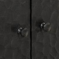 Thumbnail for Beistellschrank Schwarz 60x33x75 cm Massivholz Mango