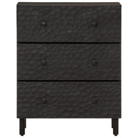 Thumbnail for Beistellschrank Schwarz 60x33x75 cm Massivholz Mango