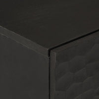 Thumbnail for Beistellschrank Schwarz 60x33x75 cm Massivholz Mango