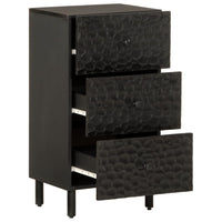 Thumbnail for Beistellschrank Schwarz 40x33x75 cm Massivholz Mango