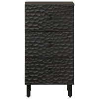 Thumbnail for Beistellschrank Schwarz 40x33x75 cm Massivholz Mango