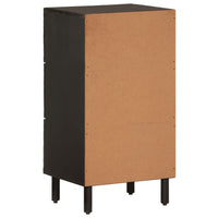 Thumbnail for Beistellschrank Schwarz 40x33x75 cm Massivholz Mango