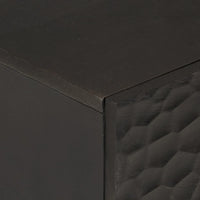 Thumbnail for Beistellschrank Schwarz 40x33x75 cm Massivholz Mango