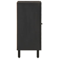 Thumbnail for Beistellschrank Schwarz 40x33x75 cm Massivholz Mango