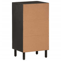 Thumbnail for Beistellschrank Schwarz 40x33x75 cm Massivholz Mango