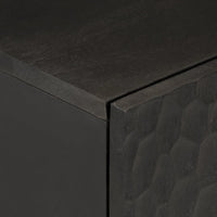 Thumbnail for Beistellschrank Schwarz 40x33x75 cm Massivholz Mango