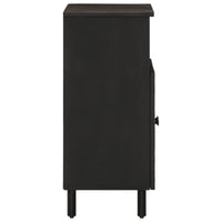 Thumbnail for Beistellschrank Schwarz 60x33x75 cm Massivholz Mango