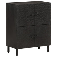 Thumbnail for Beistellschrank Schwarz 60x33x75 cm Massivholz Mango