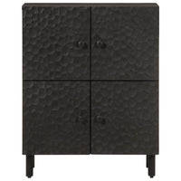 Thumbnail for Beistellschrank Schwarz 60x33x75 cm Massivholz Mango