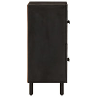Thumbnail for Beistellschrank Schwarz 60x33x75 cm Massivholz Mango