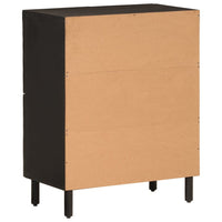 Thumbnail for Beistellschrank Schwarz 60x33x75 cm Massivholz Mango