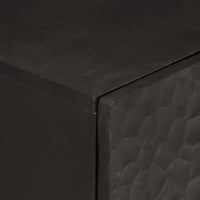 Thumbnail for Beistellschrank Schwarz 60x33x75 cm Massivholz Mango