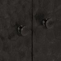 Thumbnail for Beistellschrank Schwarz 60x33x75 cm Massivholz Mango