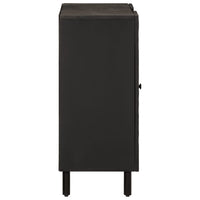 Thumbnail for Beistellschrank Schwarz 90x33x75 cm Massivholz Mango