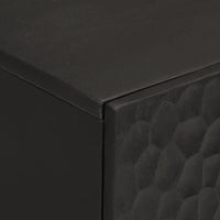 Thumbnail for Beistellschrank Schwarz 90x33x75 cm Massivholz Mango