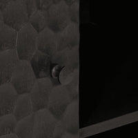 Thumbnail for Beistellschrank Schwarz 90x33x75 cm Massivholz Mango