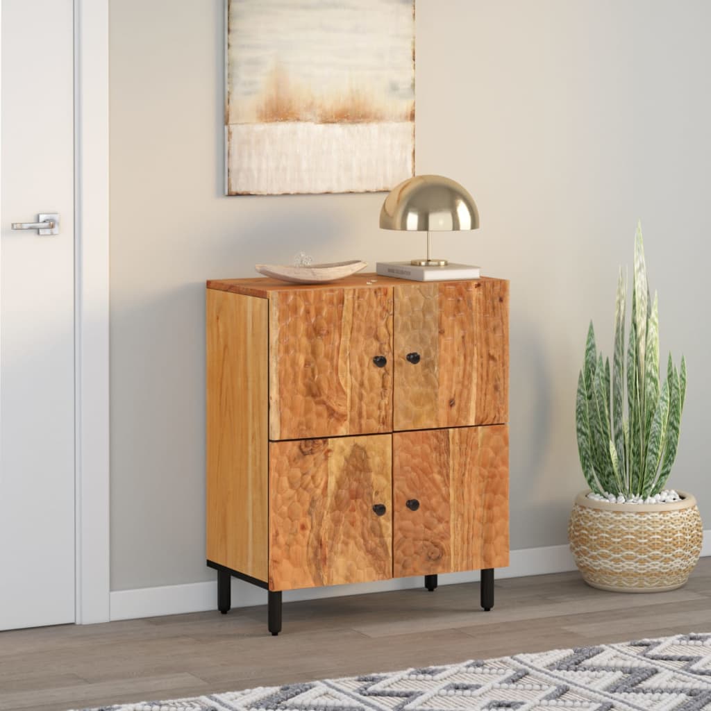 Beistellschrank 60x33x75 cm Massivholz Akazie