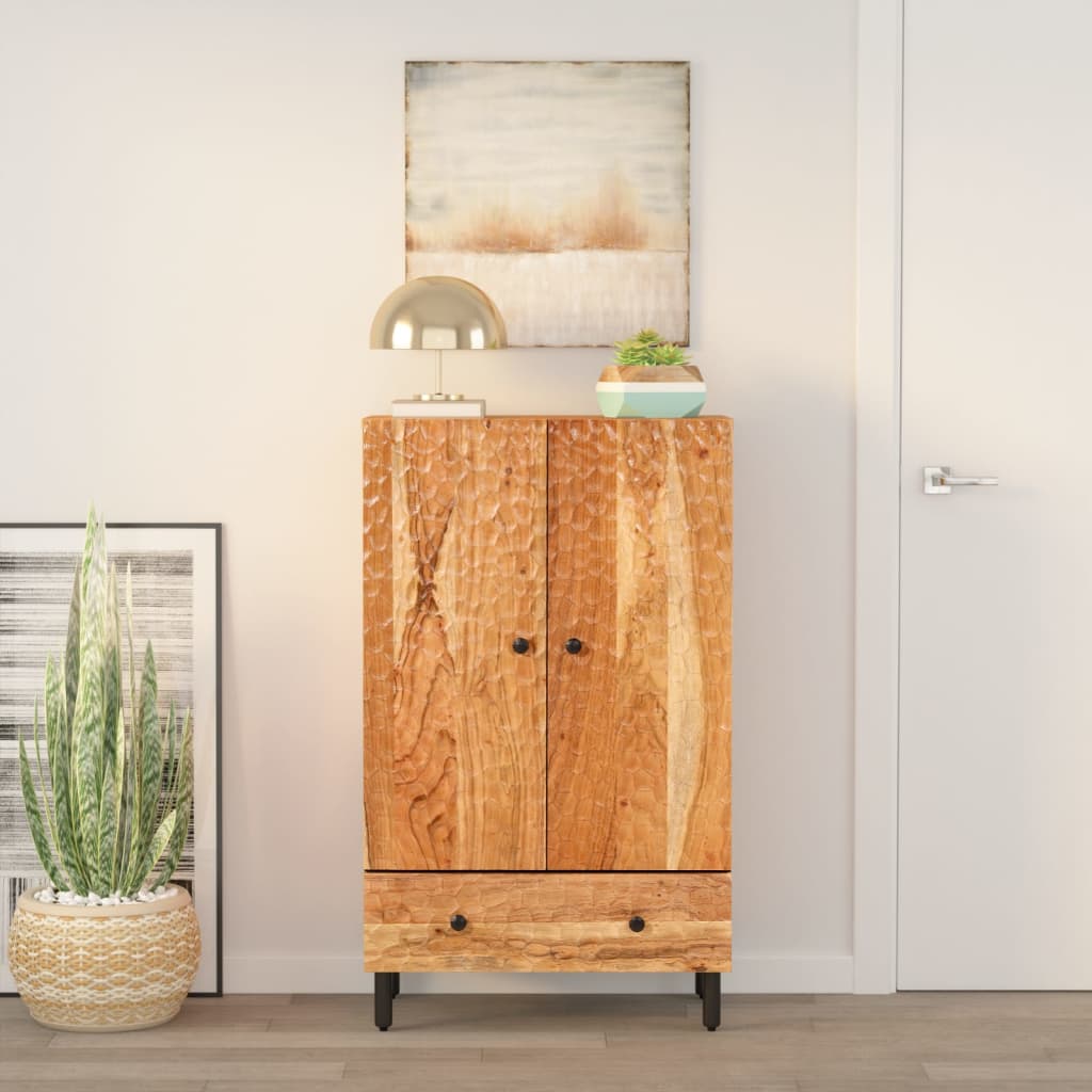 Highboard 60x33x100 cm Massivholz Akazie