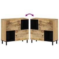 Thumbnail for Beistellschrank 80x33x75 cm Massivholz Mango