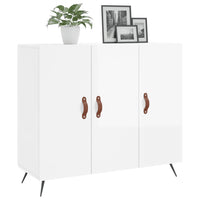 Thumbnail for Sideboard Hochglanz-Weiß 90x34x80 cm Holzwerkstoff