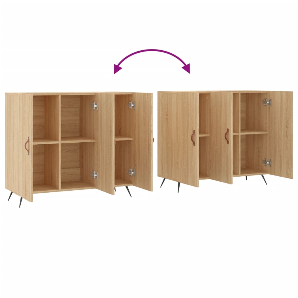 Sideboard Sonoma-Eiche 90x34x80 cm Holzwerkstoff