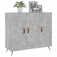 Thumbnail for Sideboard Betongrau 90x34x80 cm Holzwerkstoff