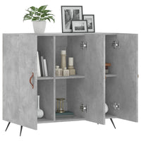 Thumbnail for Sideboard Betongrau 90x34x80 cm Holzwerkstoff