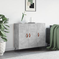 Thumbnail for Sideboard Betongrau 90x34x80 cm Holzwerkstoff