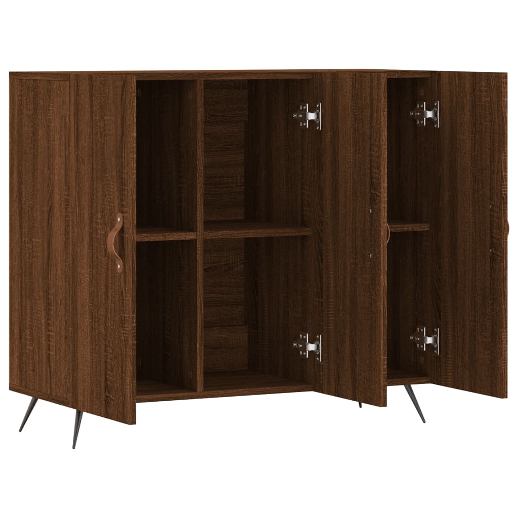 Sideboard Braun Eichen-Optik 90x34x80 cm Holzwerkstoff