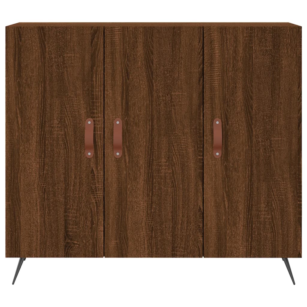 Sideboard Braun Eichen-Optik 90x34x80 cm Holzwerkstoff