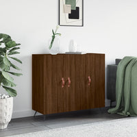 Thumbnail for Sideboard Braun Eichen-Optik 90x34x80 cm Holzwerkstoff