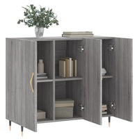 Thumbnail for Sideboard Grau Sonoma 90x34x80 cm Holzwerkstoff