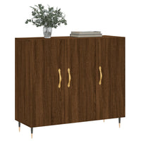 Thumbnail for Sideboard Braun Eichen-Optik 90x34x80 cm Holzwerkstoff