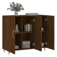 Thumbnail for Sideboard Braun Eichen-Optik 90x34x80 cm Holzwerkstoff