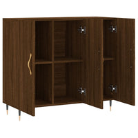 Thumbnail for Sideboard Braun Eichen-Optik 90x34x80 cm Holzwerkstoff