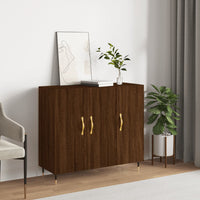 Thumbnail for Sideboard Braun Eichen-Optik 90x34x80 cm Holzwerkstoff