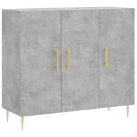 Thumbnail for Sideboard Betongrau 90x34x80 cm Holzwerkstoff