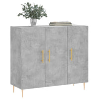 Thumbnail for Sideboard Betongrau 90x34x80 cm Holzwerkstoff