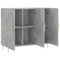 Thumbnail for Sideboard Betongrau 90x34x80 cm Holzwerkstoff