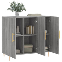 Thumbnail for Sideboard Grau Sonoma 90x34x80 cm Holzwerkstoff